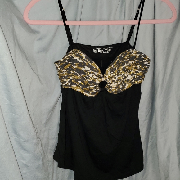 Bra Tops animal print bra black body lightly padded - Picture 2 of 10